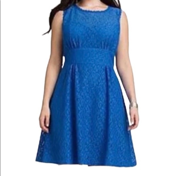 Dress Barn Dresses & Skirts - Dressbarn Blue Overlay Lace Dress 20
